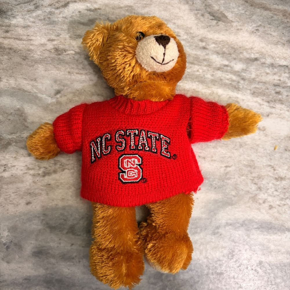 Plushland NC State University Teddy Bear Red Sweater Wolfpack Plush 2010
